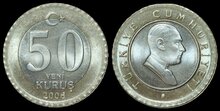 TURKEY KM.1168 - 50 Kurus 2006 UNC