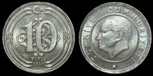 TURKEY KM.1241 - 10 Kurus 2009 UNC