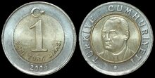 TURKEY KM.1169 - 1 Lira 2006 UNC