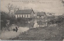 ZEELAND - Watervloed in Zeeland op 12 Maart 1906. Woonhuis 1e Boerderij in den Eng. Polder na den Vloed
