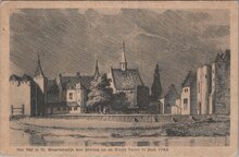 ST. MAARTENSDIJK - Het Hof te St. Maartensdijk van binnen op de Stads Toren te zien. 1743