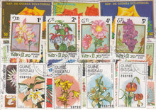 Flowers Stamps Collection - 100 Different Stamps