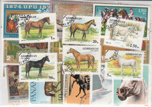Horses Stamps Collection - 100 Different Stamps