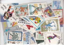Winter Sports Stamps Collection - 100 Different Stamps