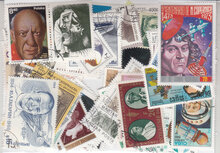 Famous People Stamps Collection - 100 Different Stamps
