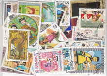 Kids and Fairy Tale Stamps Collection - 100 Different Stamps