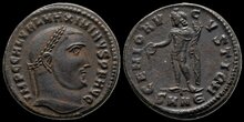 Maximinus II. AD 310-313. Æ Follis 23mm, 6.59 g. Nicomedia