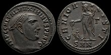 Maximinus II. AD 310-313. Æ Follis 20mm, 5.05 g. Nicomedia