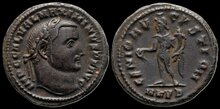 Maximinus II. AD 310-313. Æ Follis 23mm, 7.94 g. Cyzicus