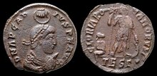 Arcadius. AD 383-408. Æ 21mm 3.85 g. Thessalonica mint Emperor