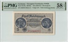 Germany 5 Reichsmark 1940 Pick 138a PMG Choice About UNC 58 EPQ Obverse