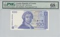 CROATIA-P.22a-1000-Dinara-1991-PMG-68-EPQ