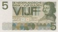 NETHERLANDS P.90a - 5 gulden 1966 UNC