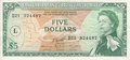 EAST-CARIBBEAN-STATES-P.14m-5-Dollars-ND-1965-VF