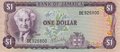 JAMAICA-P.59b-1-Dollar-ND-1976-VF