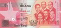 GHANA-P.37e-1-Cedi-2010-UNC