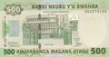 RWANDA P.34 - 500 Francs 2008 UNC