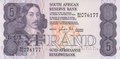 SOUTH-AFRICA-P.119c-5-Rand-ND-1981-89-UNC