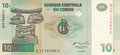 CONGO-DEM.-REPUBLIC-P.87B-10-Francs-1997-UNC
