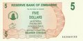 ZIMBABWE-P.38-5-Dollars-2006-UNC