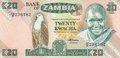 ZAMBIA-P.27e-20-Kwacha-ND-1980-88-UNC