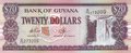 GUYANA-P.30e-20-Dollars-2009-UNC