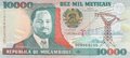 MOZAMBIQUE P.137 - 10.000 Meticais 1991 UNC