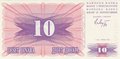 BOSNIA-HERCEGOVINA-P.10a-10-Dinara-1992-UNC