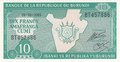 BURUNDI P.33d - 10 Francs 2005 UNC