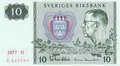 SWEDEN-P.52d-10-Kronor-1977-UNC