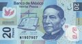 MEXICO P.122d - 20 pesos 2008 UNC