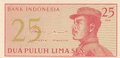 INDONESIA-P.93a-25-Sen-1964-UNC