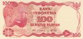 INDONESIA-P.122-100-Rupiah-1984-UNC