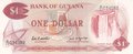 GUYANA-P.21f-1-Dollar-ND-1989-UNC