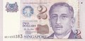SINGAPORE P.45 - 2 Dollars 2000 UNC