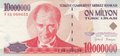 TURKEY P.214 - 10.000.000 Lira L.1970 (1999) XF