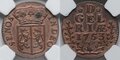 GELDERLAND, Duit 1753 NGC AU DETAILS