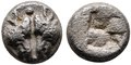 Lesbos-Unattributed-mint. Circa-478-460-BC.-BI-Twelfth-Stater-8mm-1.17-g.-Two-boars
