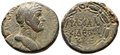 Syria-Chalcidice. Chalcis.-Hadrian.-AD-117-138.-Æ-25mm-12.17-g.-Wreath