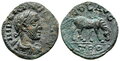 Troas-Alexandria. Valerian-I. AD-253-260.-Æ-21mm-4.02-g.-Horse