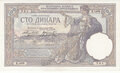 YUGOSLAVIA-P.27b-100-Dinara-1929-AU