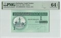 SURINAME-P.155-1-Dollar-2004-PMG-64-EPQ