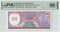 SURINAME-P.128b-100-Gulden-1985-PMG-66-EPQ