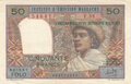 MADAGASCAR-P.61a-50-Francs-ND-1964-1970-XF