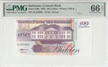 SURINAME-P.139b-100-Gulden-1998-PMG-66-EPQ