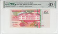 SURINAME-P.137b-10-Gulden-1996-PMG-67-EPQ