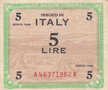 ITALY-M.12a-5-Lire-1943-VF