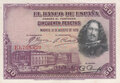 SPAIN-P.75b-50-Pesetas-1928-XF