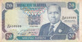 KENYA-P.25b-20-Shillings-1989-Fine