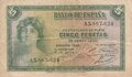 SPAIN-P.85a-5-Pesetas-1935-(1936)-VF